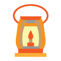 Gas Lamp Vector Flat Icon Design