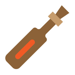 Message In Bottle Vector Flat Icon Design