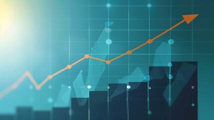 Fototapeta premium Business Growth Chart: A Visual Representation of Steady Success