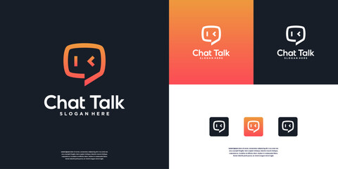 Creative chat logo design inspiration