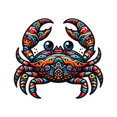 Colorful Crab Animal Fish Vector. Cartoon vector illustration.