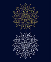 Mandala background in lineal style golden mandala background with a luxurious style