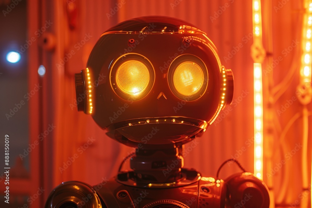 Poster an ai-powered humanoid robot standing in a digital world, showcasing the future of artificial intell