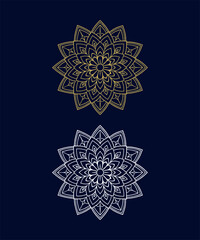 Mandala background in lineal style golden mandala background with a luxurious style