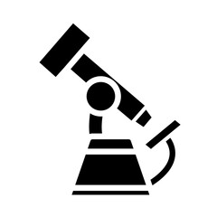 Microscope Vector Glyph Icon Design