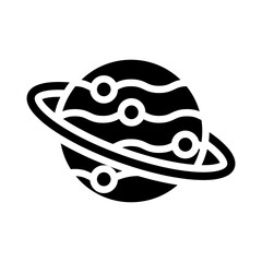 Planet Vector Glyph Icon Design