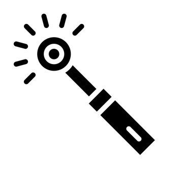 Laser Pen Vector Glyph Icon Design