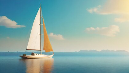 Fototapeta premium sailboat at sunset