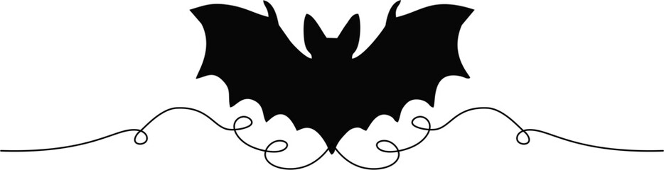 halloween day vector illustration bat lineart 