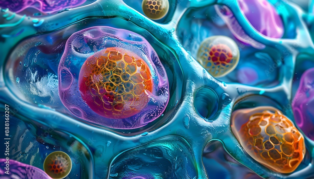 Poster abstract cell structure visualization