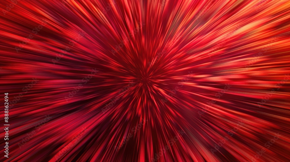 Aufkleber abstract explosion of red and orange light streaks creating a dynamic radial burst effect, perfect f
