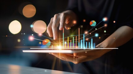 Hands-on a tablet setting up marketing automation sequences and workflows