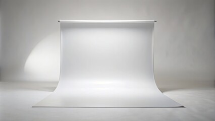 Uncluttered white infinity curve studio background with subtle gradient and softbox lit, ideal for product or still life photography.
