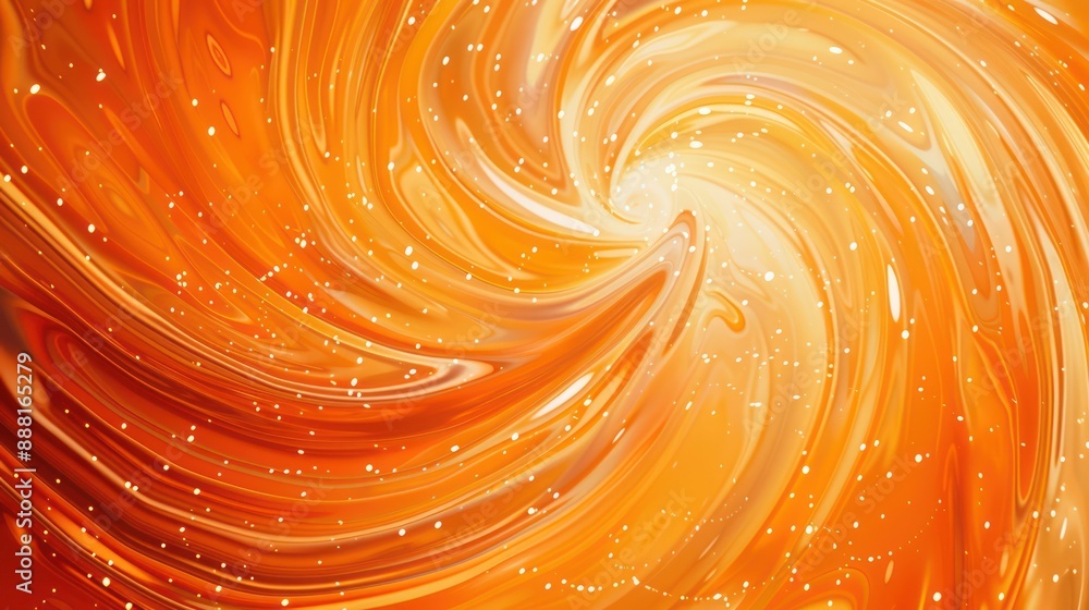 Poster abstract orange swirls and patterns, creating a warm and vibrant backdrop