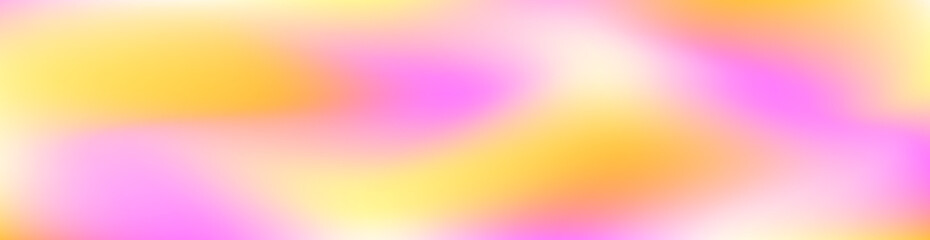 Obraz premium Blurred abstract background. Mesh gradient. Web banner size. Background for banner, brochure, booklet. Colorful, pink orange, yellow