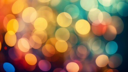 Fototapeta premium Vibrant bokeh lights perfect for a lively atmosphere