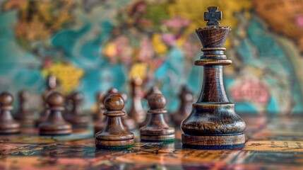 Fototapeta premium Geopolitical risk assessments guide diplomatic strategies and foreign policy decisions enabling countries to navigate complex geopolitical environments forge strategic alliances and mitigate