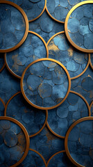 Ornate Gold and Blue Pattern