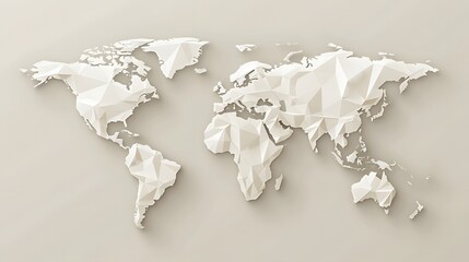 low poly world map background with vector style