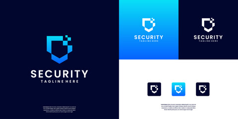 Shield technology logo design inspiration