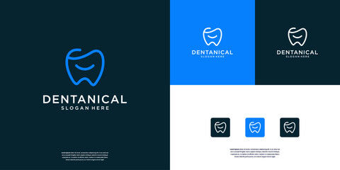 Smile dental clinic tooth logo design inspiration