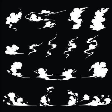 illustration vector graphic of smoke, perfect for animation design, illustration, carton, anime, art, logo design, tactical design, etc.	