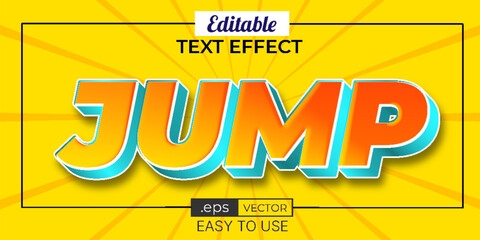 Editable jump 3d style text effect