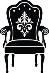 decorative chair illustration. furniture, decorative, modern, style, chair, interior, home, armchair, decor