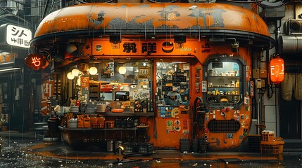 Rustic French creperie savory galettes sweet crpes filled Nutella fresh berry served cider or caf au lait depicted hyper realistic detail against backdrop of cobblestone street quaint Parisian