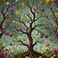 Obraz premium tree with flowers