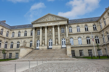 Palace of Justice of Amiens. Palace of Justice (Palais de Justice, 1868 - 1880) in city center of...