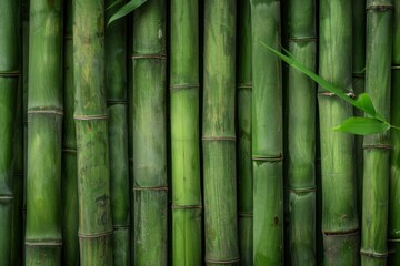 Obraz premium Natural bamboo pattern as a backdrop for designs and textures with organic feel - full frame close-up of bamboo plant material for wallpaper or backgrounds