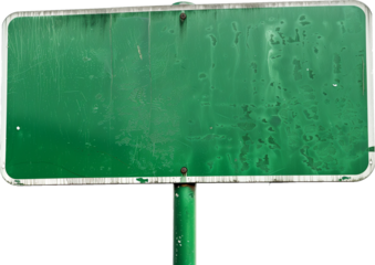 Ancien Panneau Routier Vert : Texture et Simplicité