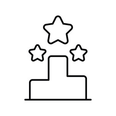 podium line icon with white background vector stock illustration