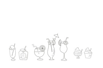 トロピカルドリンク　イラスト素材