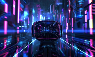 Cyber Menagerie: Futuristic Animal Elegance Illuminated by LED Lights, AI-Generated Virtual Reality Aesthetics, Ideal for Commercial Advertisements and Party Invitations, 4K Ultra HD Visual Art