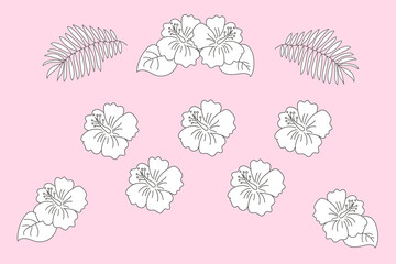 ハイビスカスのイラスト