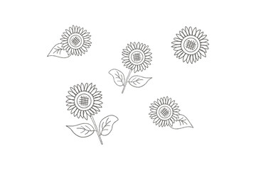 ひまわりのイラスト/sun flower