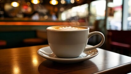 Obraz premium A moment of tranquility in a bustling café