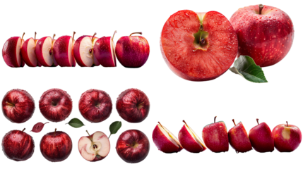 Big set of Red Apples