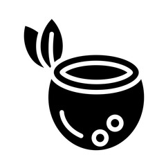 Coconut Vector Glyph Icon Design