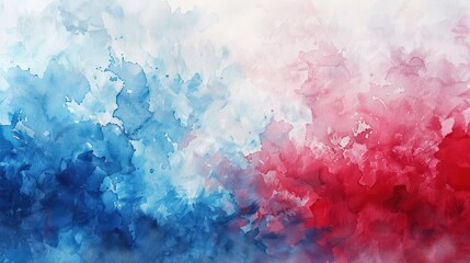 Obraz premium Abstract blue-white-red watercolor background in the colors of flags of different states