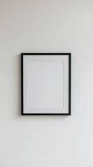 Black frame solid white background plain wall modern minimalist interior design concepts