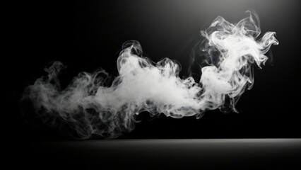 Naklejka premium Ethereal Smoke Sculpture in Black and White