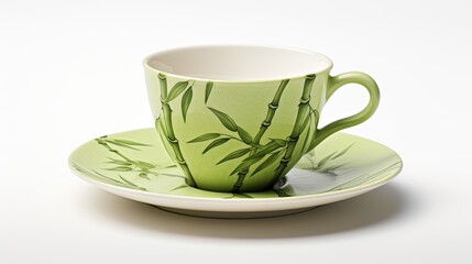 Obraz premium Cup with bamboo painting