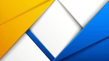 Geometric abstract background in yellow and blue shapes