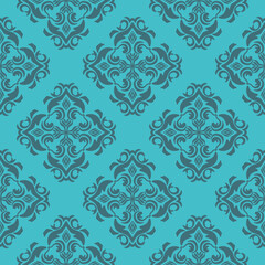 Damask pattern vector Perfect for bed sheets, carpets, and wallpapers, the seamless, vintage patterns add a touch of classic luxury to any fabric.