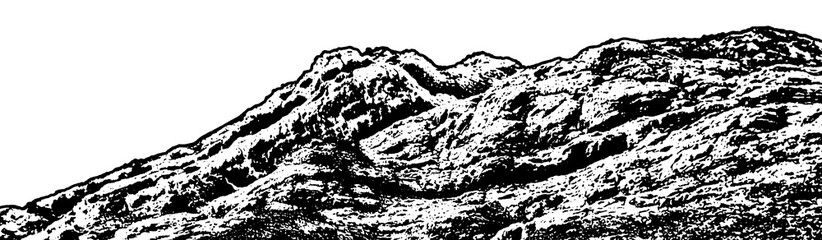 Rock hill panoramic isolated graphic