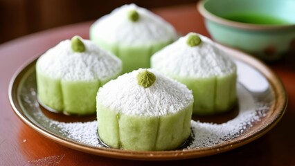  Delicate dessert artistry with a touch of freshness