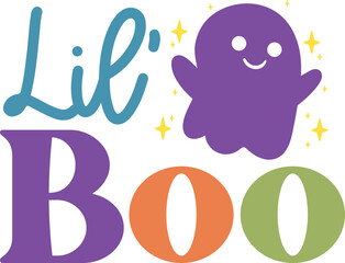 Lil’ Boo T-Shirt, Coquette Halloween, Halloween Quotes, Fall Design, Pumpkin T-shirt, October T-shirt, Funny Halloween Shirts, Cut File For Cricut And Silhouette